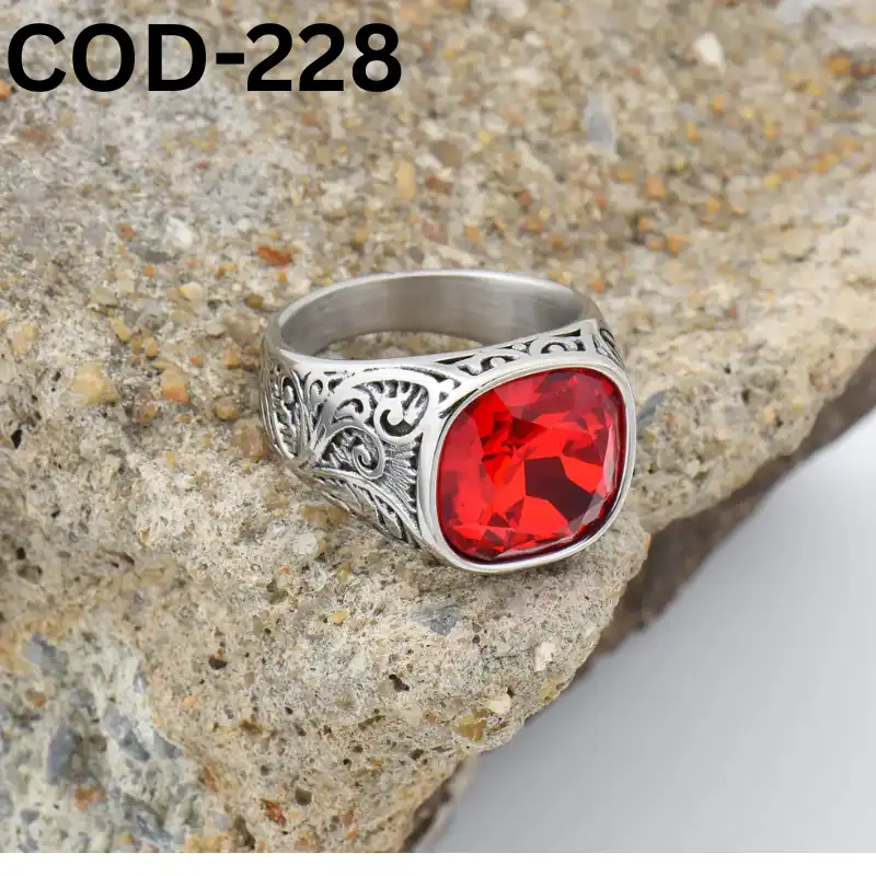 Vip অরজিনাল রুবি পাথর হাতের আংটি-COD-228